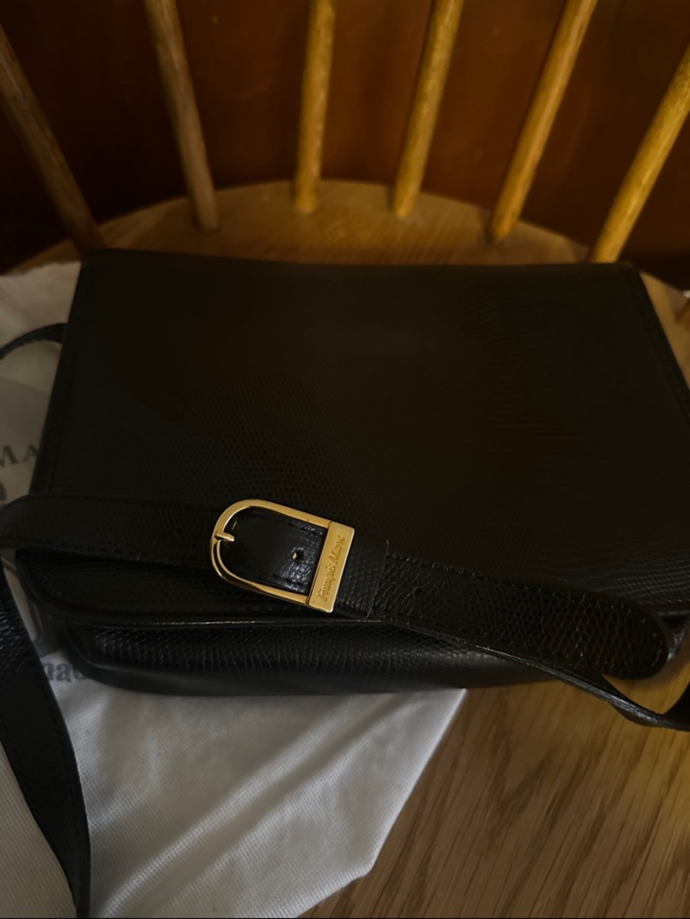 Francois Marot made in Paris Vintage Black Leather Crossbody
-price is firm - Picture 11 of 12
